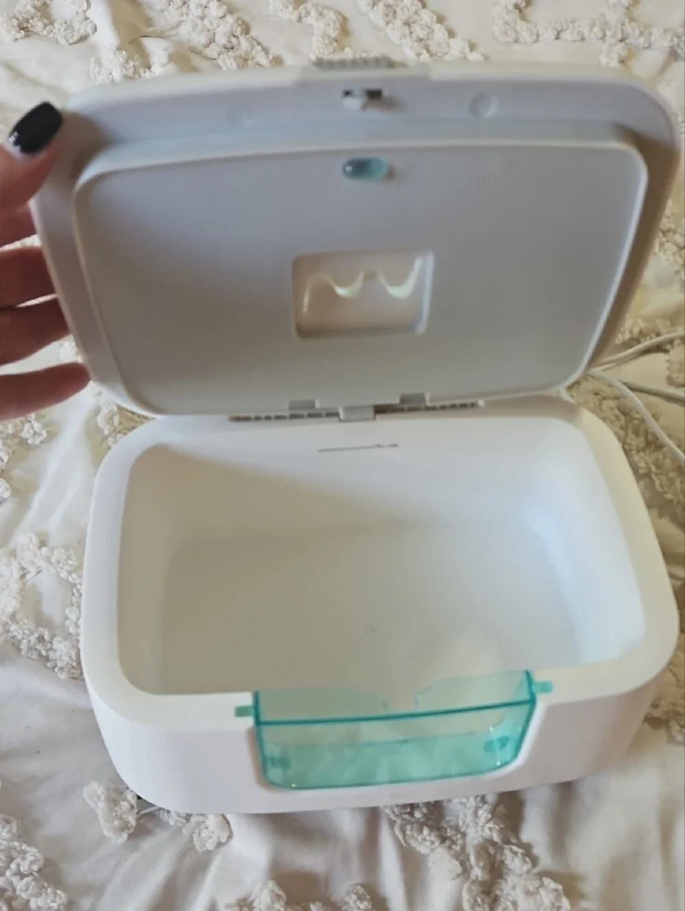 Portable White and Teal Baby Bottle Sterilizer - Kids Bath, Skin & Hair Tools
